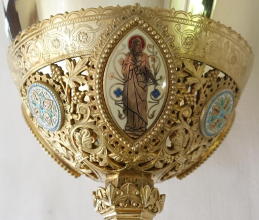 Solid silver gilt antique French Gothic Chalice.